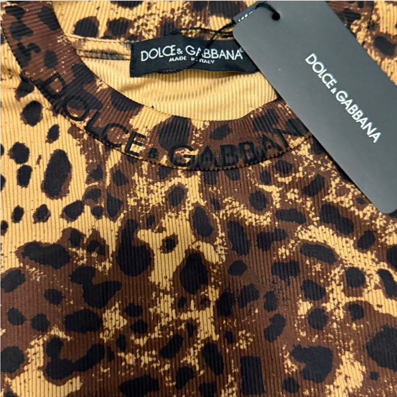 NWT Dolce & Gabbana x SKIMS Cotton Jersey Mock Neck Tank - Picture 8 of 8